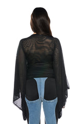 ADORE BELL SLEEVE MESH TOP