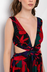ADORE HALTER TOP PRINTED MAKI DRESS