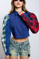 ALL DIFFERENT DIRECTIONS BUTTON UP BLOUSE