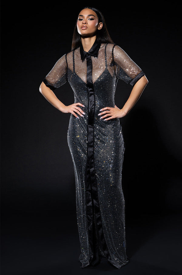 ALL EYES SPARKLE MAXI DRESS