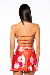 ALL ME PRINTED BANDEAU TOP