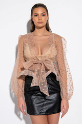 ALL OVER POLKA DOT BLOUSE