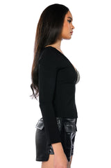 ALL THE GLAM RHINESTONE DETAIL TOP