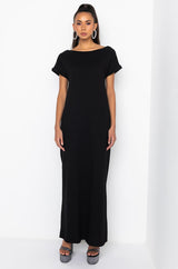 ALL THIS MAXI DRESS WITH DISTRESSED BACK