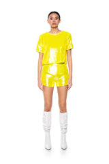 ALL UP IN MY MIND SEQUIN SHORT SLEEVE SHIRT