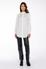 AMANDA OPEN BACK BUTTON DOWN BLOUSE