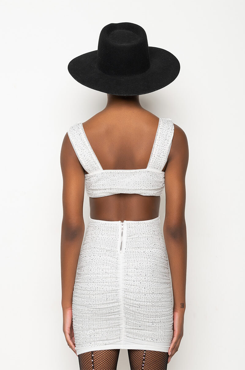 ALWAYS A SLAY THIS WAY LOW V NECK MINI DRESS