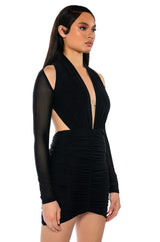 ALWAYS FOR YOU RUCHED MINI DRESS