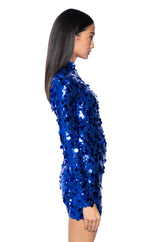 ALWAYS FULL GLAM SEQUIN MINI DRESS