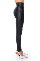 AMMO x AKIRA BIG BOOTY HIGH WAIST PLEATHER PANT WITH 4 WAY STRETCH