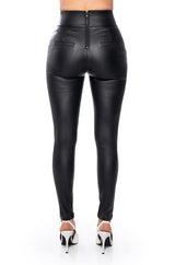 AMMO x AKIRA BIG BOOTY HIGH WAIST PLEATHER PANT WITH 4 WAY STRETCH