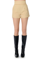 AMMO X AKIRA BIG BOOTY HIGH WAIST SHORT IN KHAKI