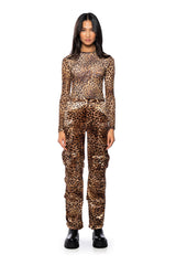 ANIMAL INSTICT MESH LONG SLEEVE BODYSUIT