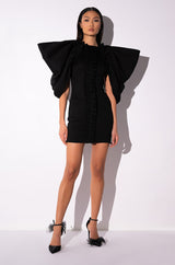 ANNIKA STATEMENT SLEEVE MINI DRESS