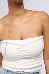 ANYTHING BUT BASIC RUCHED TUBE TOP