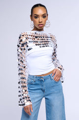 ARIEL SEQUIN KNIT BOLERO