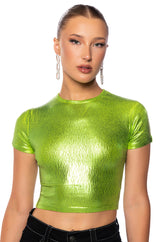 ARIES METALLIC RIB SHORT SLEEVE T SHIRT