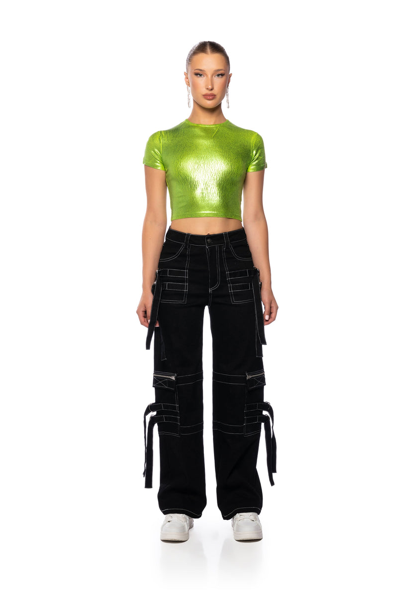 ARIES METALLIC RIB SHORT SLEEVE T SHIRT