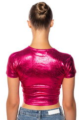 ARIES METALLIC RIB SHORT SLEEVE T SHIRT