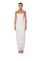 ASH STRAPLESS CARGO MAXI DRESS