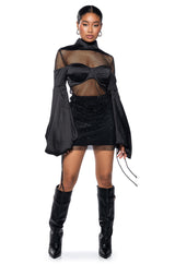 ASHLEY SATIN RHINESTONE MINI DRESS