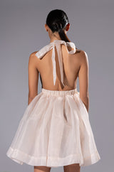 AT THE SHOW HALTER MINI DRESS