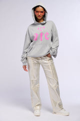 ATLAS METALLIC DETAIL WIDE LEG DENIM