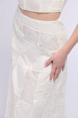 AURA PATCHWORK MAXI SKIRT