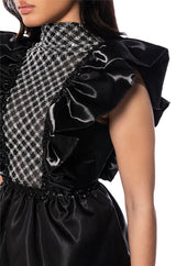 AURORA BEADED CHEST PANEL BLOUSE