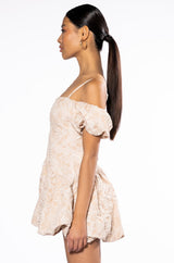 AURORA CAP SLEEVE MINI DRESS
