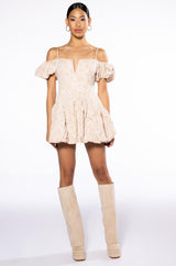 AURORA CAP SLEEVE MINI DRESS