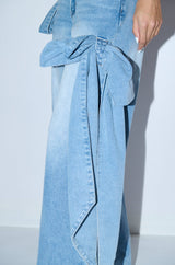 AVIVA BOW DETAIL WIDE LEG JEAN