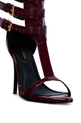 AZALEA WANG CHERELL BURGUNDY SANDAL