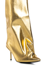 AZALEA WANG COUTURE CRAZY GOLD BOOT