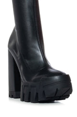 AZALEA WANG DRAGONET BLACK CHUNKY BOOTIE