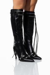 AZALEA WANG JUST FOR YOU STILETTO BOOT IN BLACK