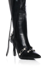 AZALEA WANG JUST FOR YOU STILETTO BOOT IN BLACK