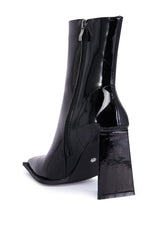 AZALEA WANG KIRIGAN BLACK PATENT BOOTIE