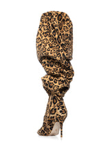 AZALEA WANG MANTIS BAGGY THIGH HIGH BOOT IN LEOPARD