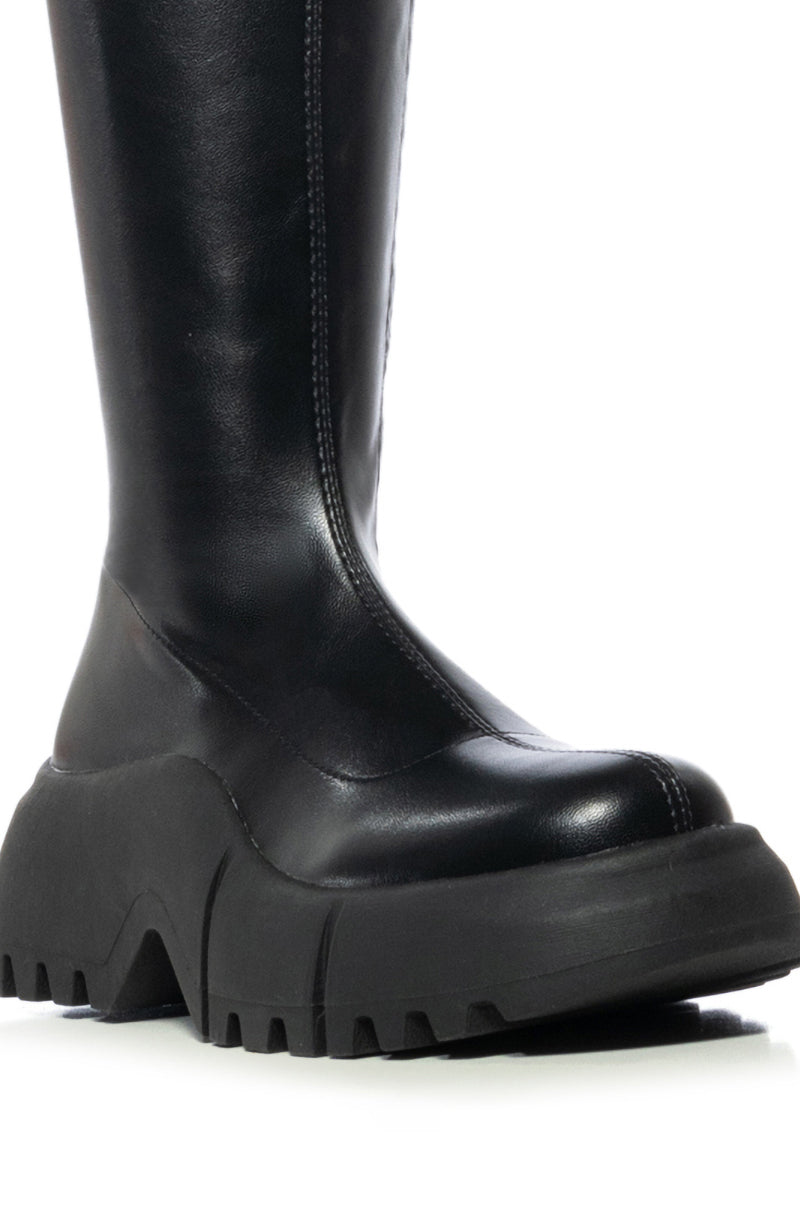 AZALEA WANG SWEETBAY BLACK FUTURISTIC BOOT