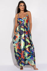 BABES OF PARADISE SATIN MAXI DRESS