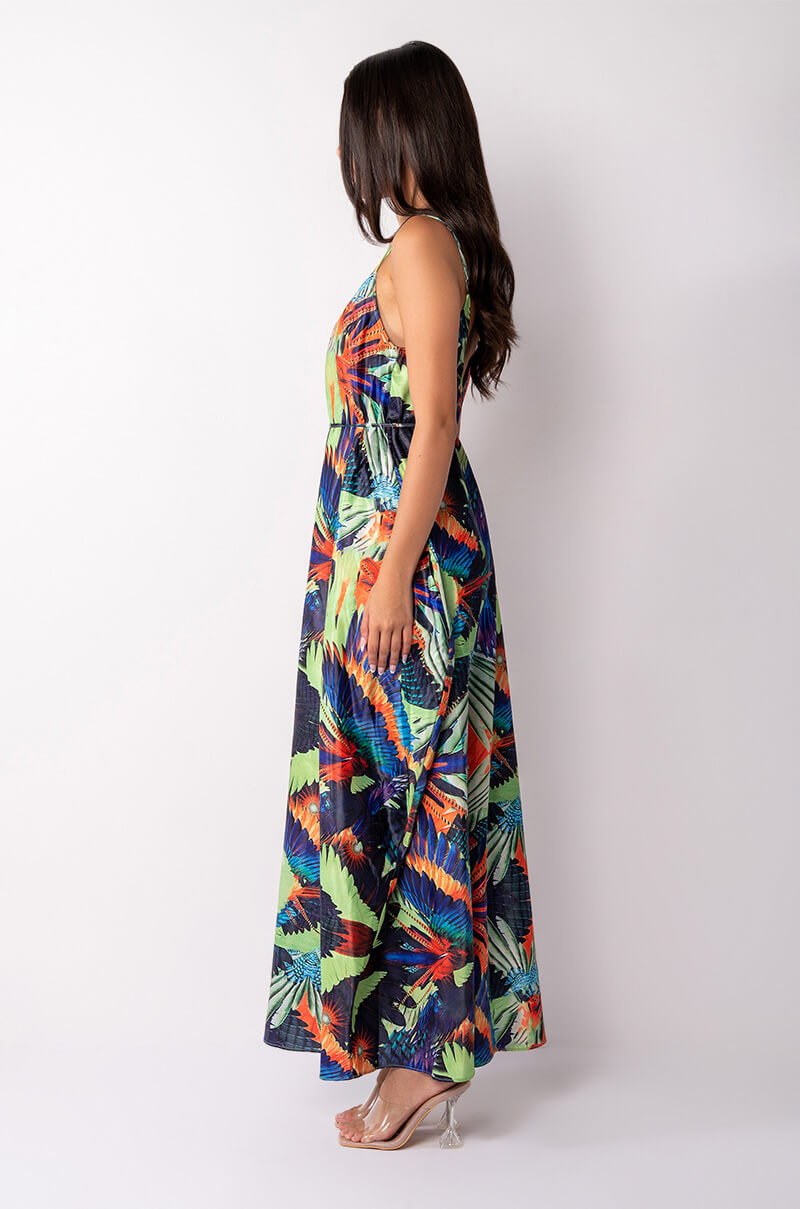 BABES OF PARADISE SATIN MAXI DRESS