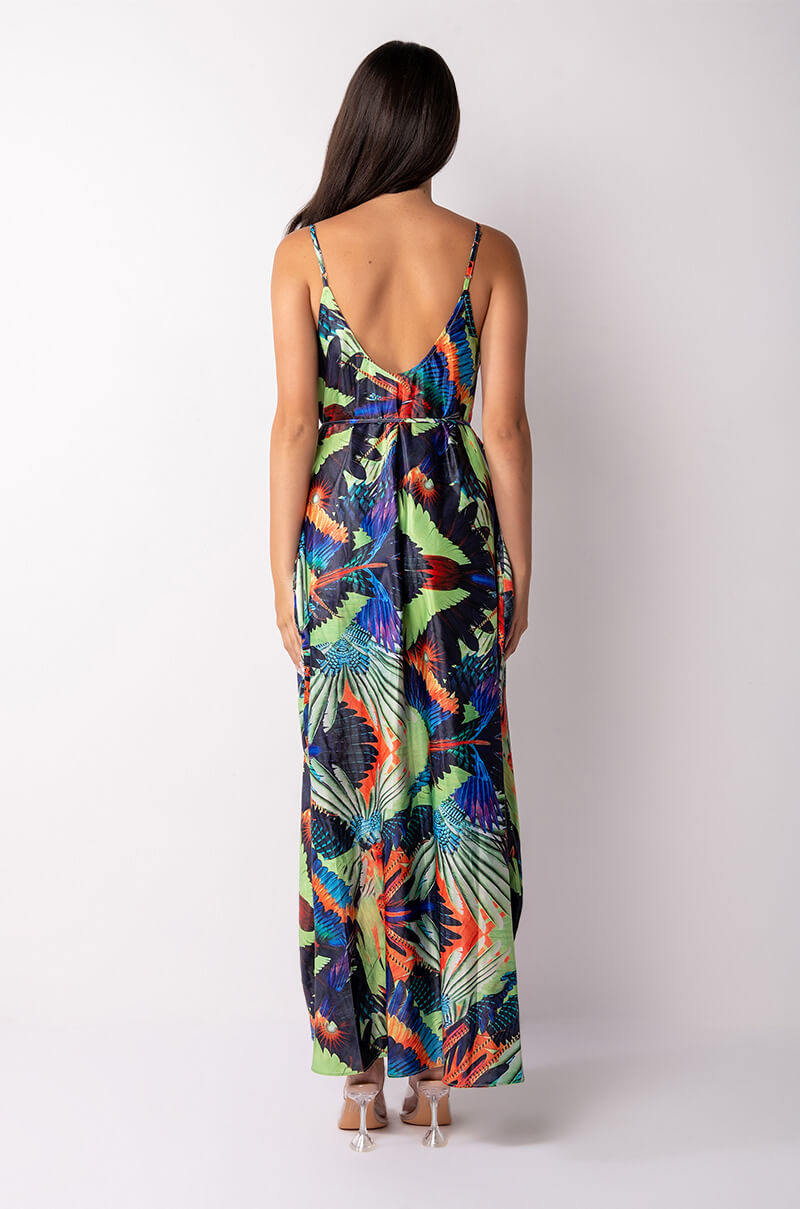 BABES OF PARADISE SATIN MAXI DRESS