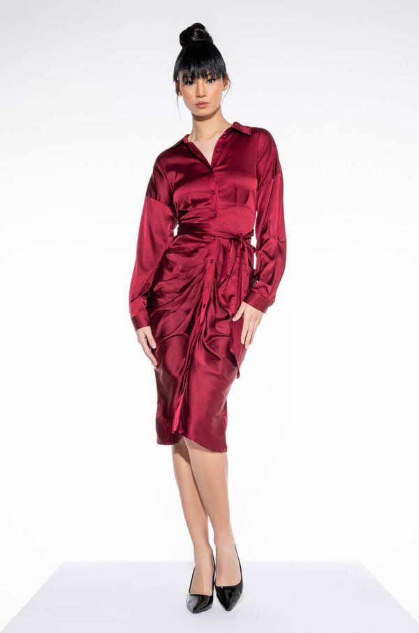 BABY COME BACK MAXI BUTTON UP MINI DRESS