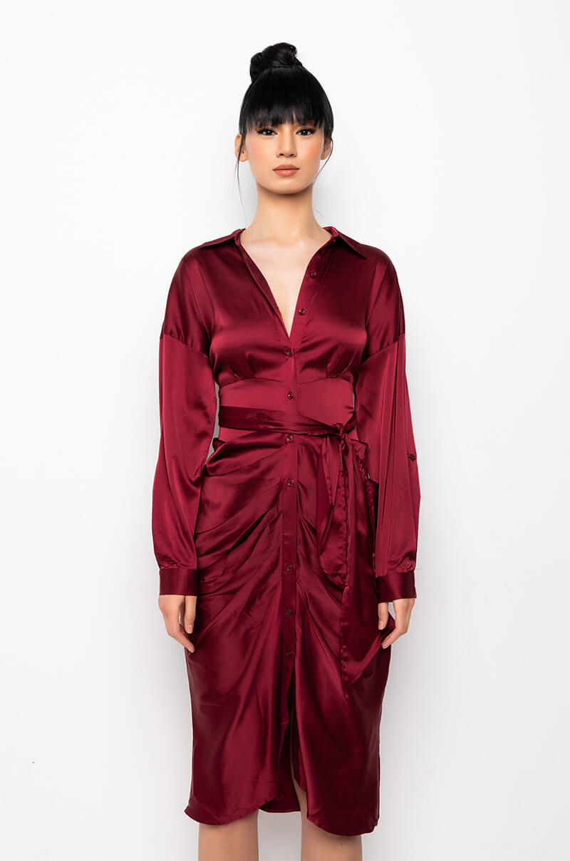 BABY COME BACK MAXI BUTTON UP MINI DRESS