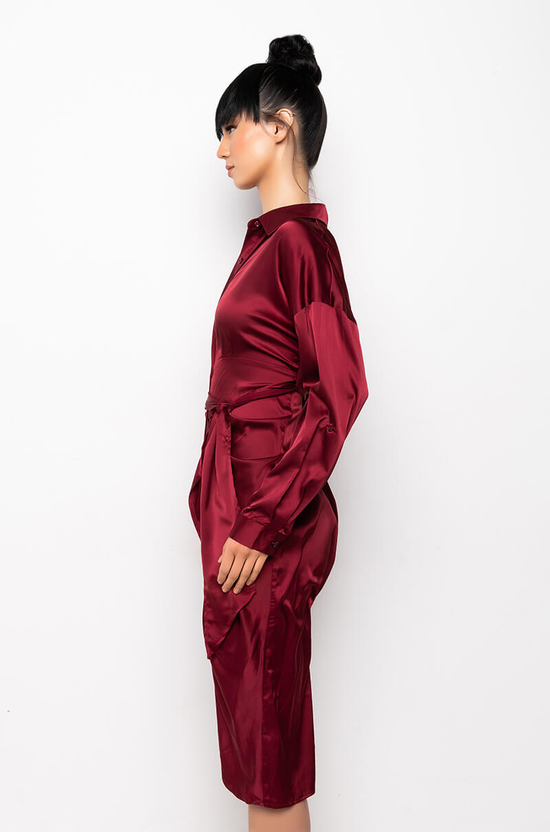 BABY COME BACK MAXI BUTTON UP MINI DRESS