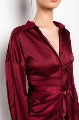 BABY COME BACK MAXI BUTTON UP MINI DRESS