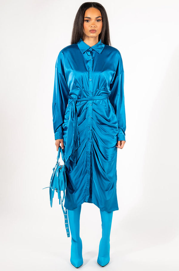 BABY COME BACK MAXI BUTTON UP MINI DRESS