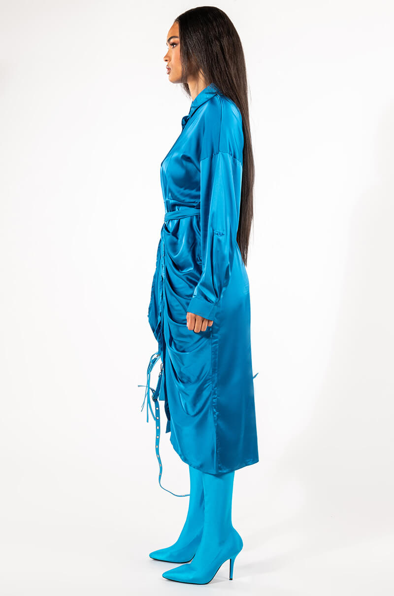 BABY COME BACK MAXI BUTTON UP MINI DRESS
