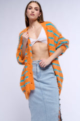 BABY FRESH OVERSIZED FUZZY CARDIGAN